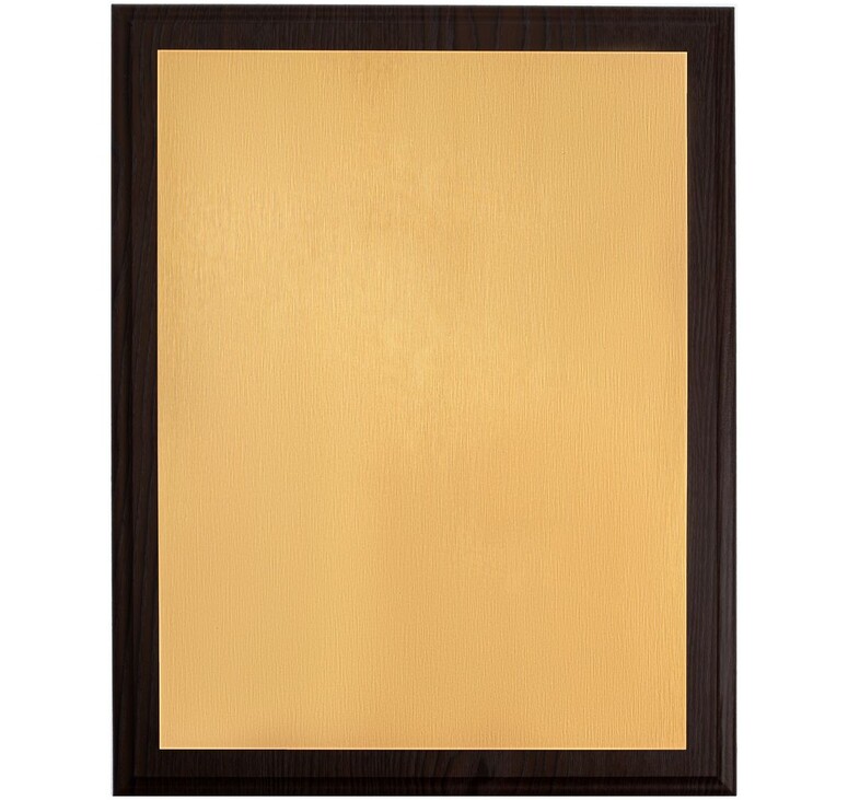 Плакетка Plaque XL, венге с золотистой пластиной
