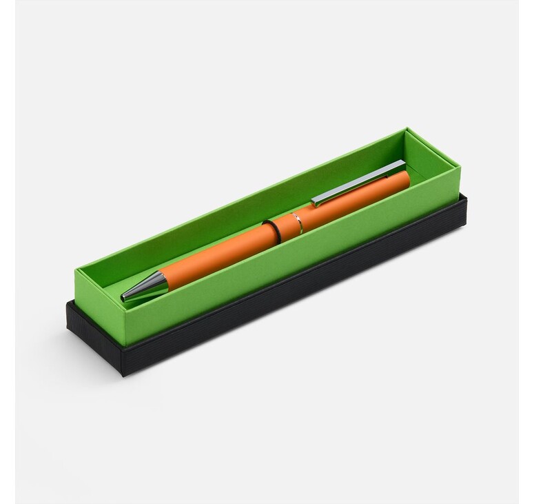 Ручка шариковая Blade Soft Touch в футляре, оранжевая