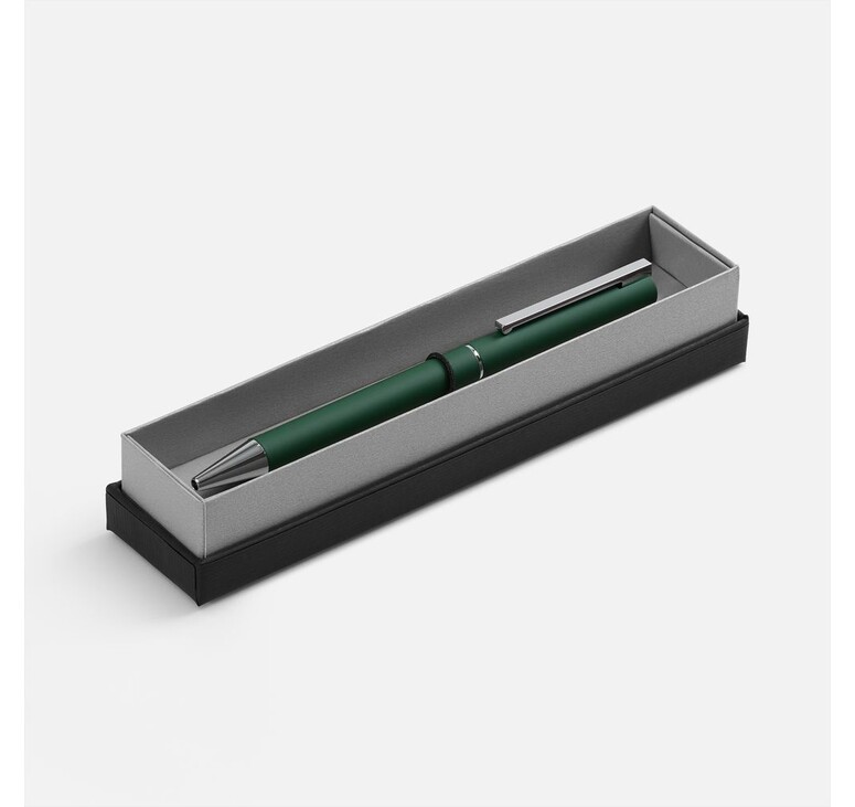 Ручка шариковая Blade Soft Touch в футляре, зеленая