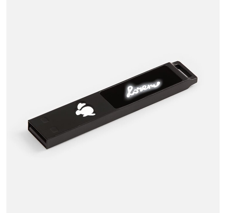 Флешка markBright Black с белой подсветкой, 32 Гб
