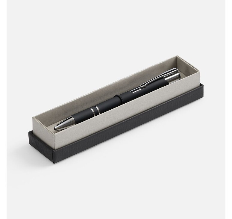 Ручка шариковая Keskus Soft Touch в футляре, черная