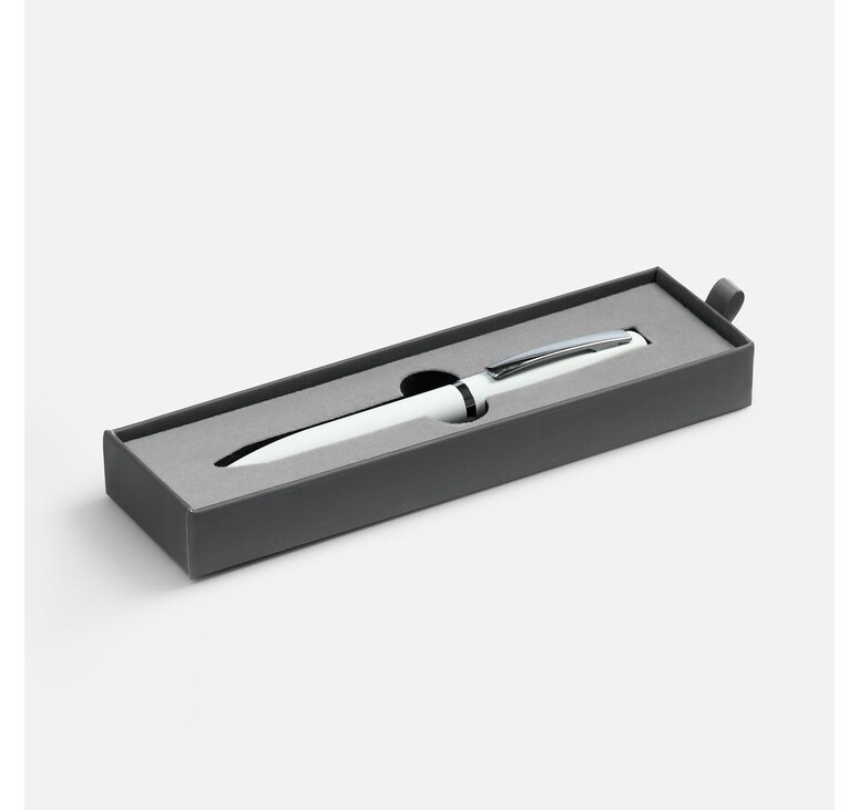 Ручка шариковая Bolt Soft Touch в футляре, белая