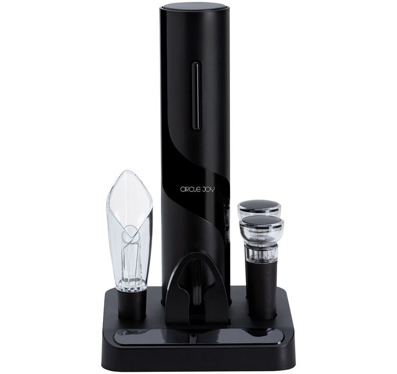 Винный набор Circle Joy Electric Wine Bottle Opener, черный