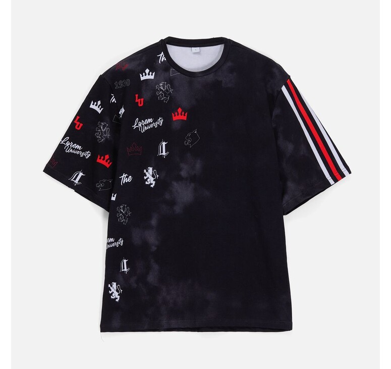 Футболка мужская оверсайз Originelli Terry с полной запечаткой на заказ, размер XS