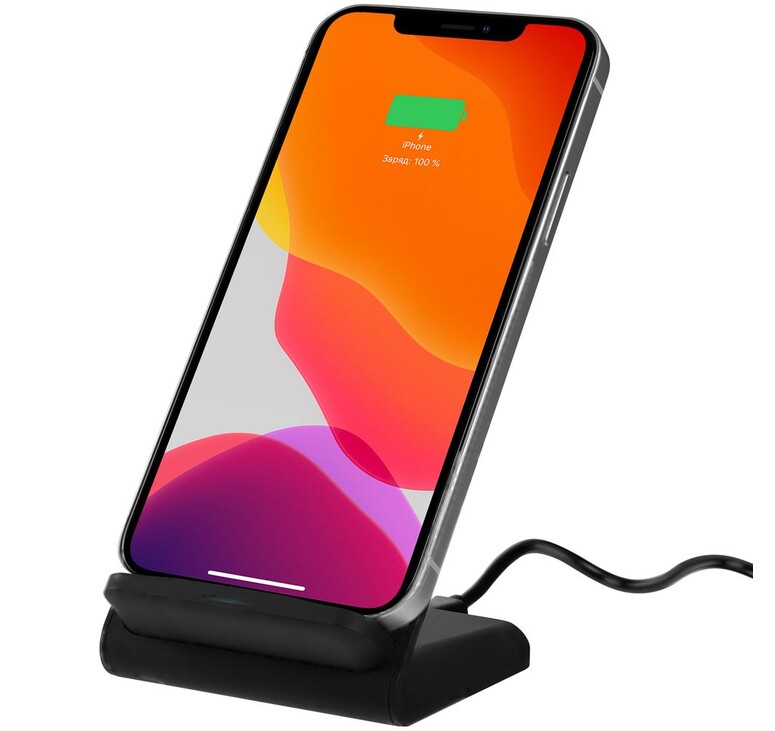 Беспроводное зарядное устройство с быстрой зарядкой Overtop, черное