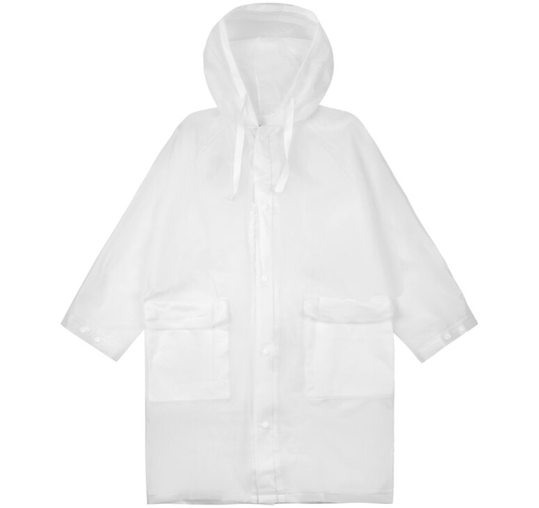 Дождевик детский RainDrop Kids, белый, 8 лет (рост 118-128)