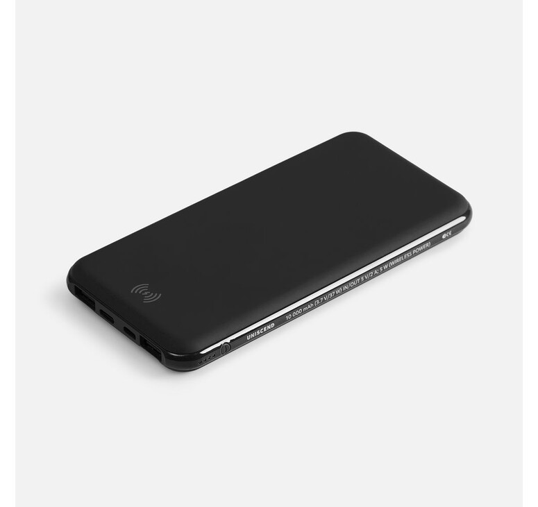 Аккумулятор с беспроводной зарядкой All Day Wireless, 10000 мАч, черный