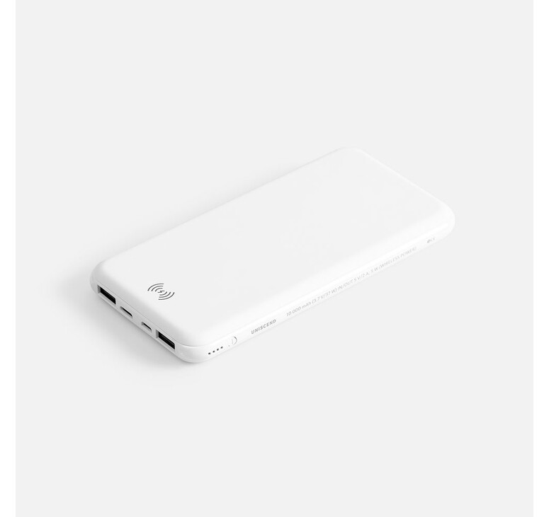 Аккумулятор с беспроводной зарядкой All Day Wireless, 10000 мАч, белый