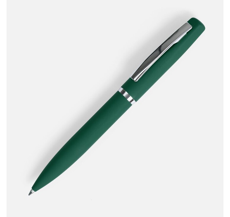 Ручка шариковая Bolt Soft Touch, зеленая