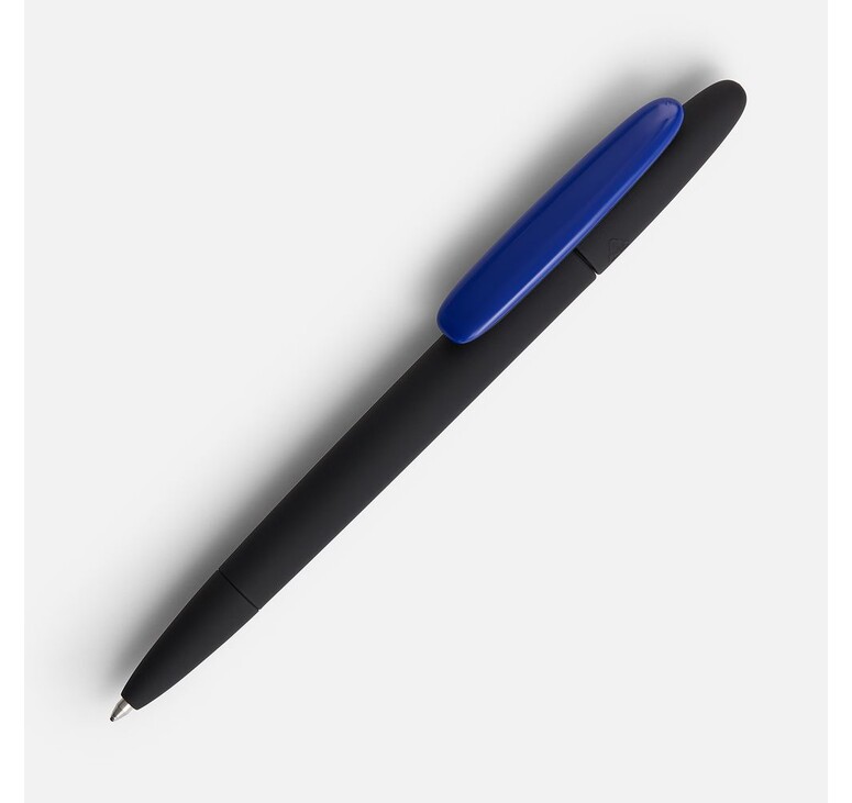 Ручка шариковая Prodir DS5 TRR-P Soft Touch, черная с синим