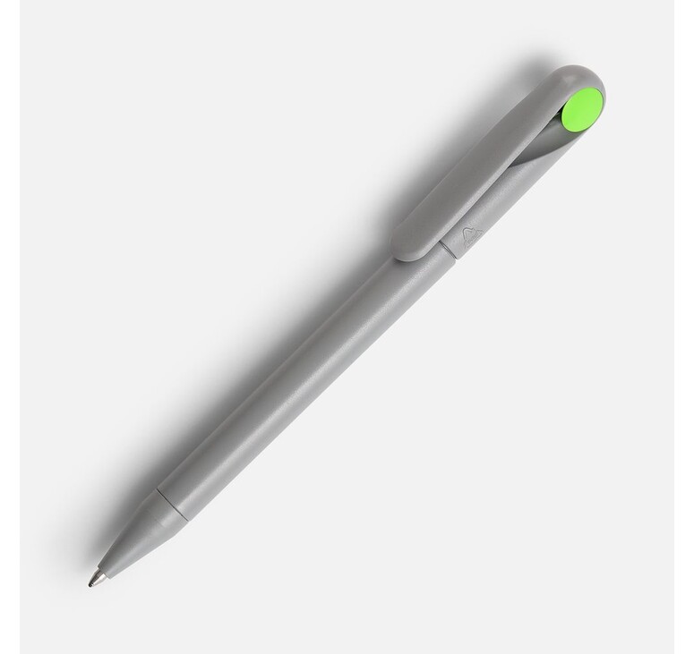 Ручка шариковая Prodir DS1 TMM Dot, серая с ярко-зеленым