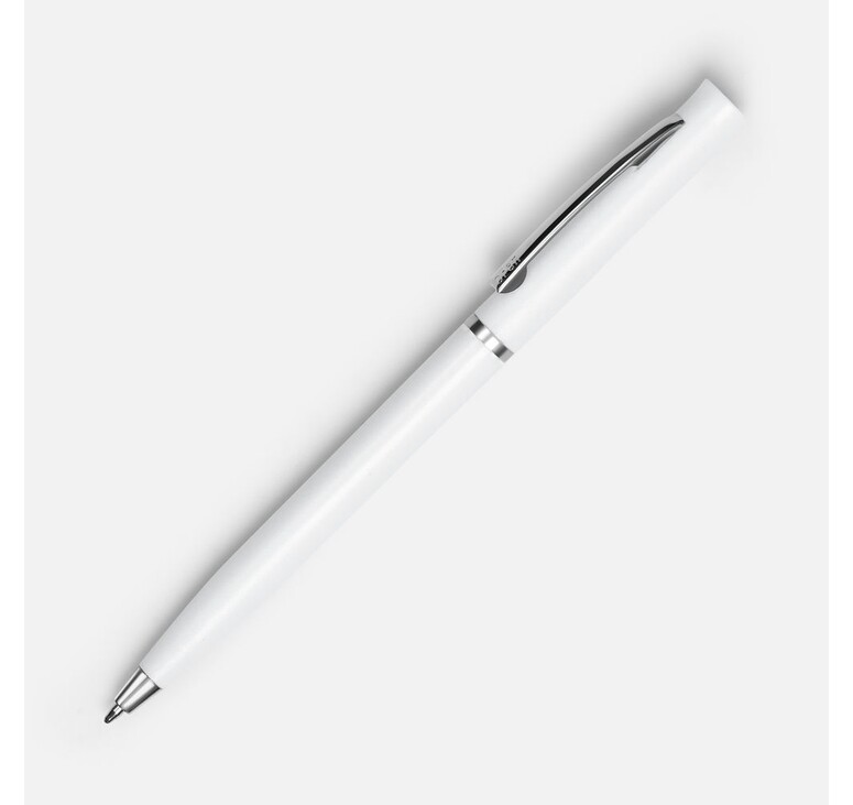 Ручка шариковая Euro Chrome, белая