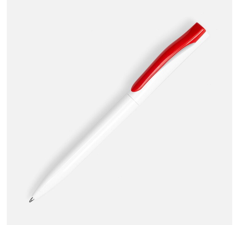 Ручка шариковая Pin, белая с красным