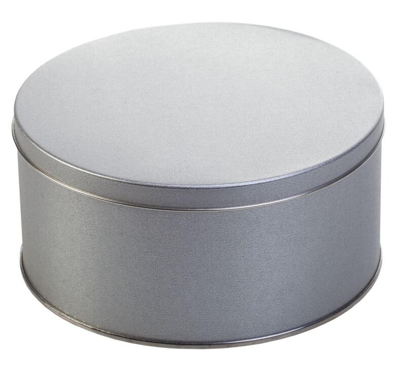 Коробка Pragmax M, круглая, серебристая