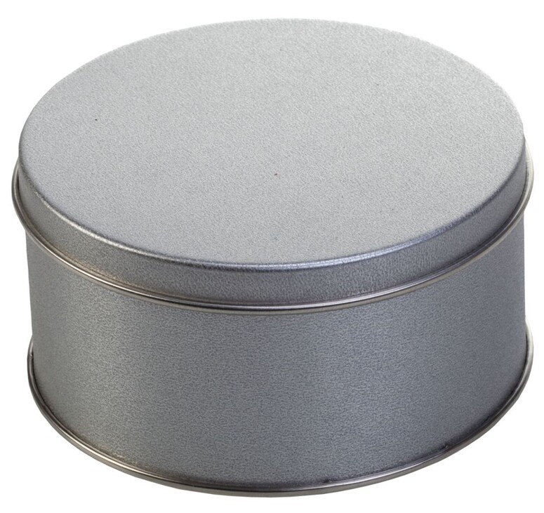 Коробка Pragmax S, круглая, серебристая