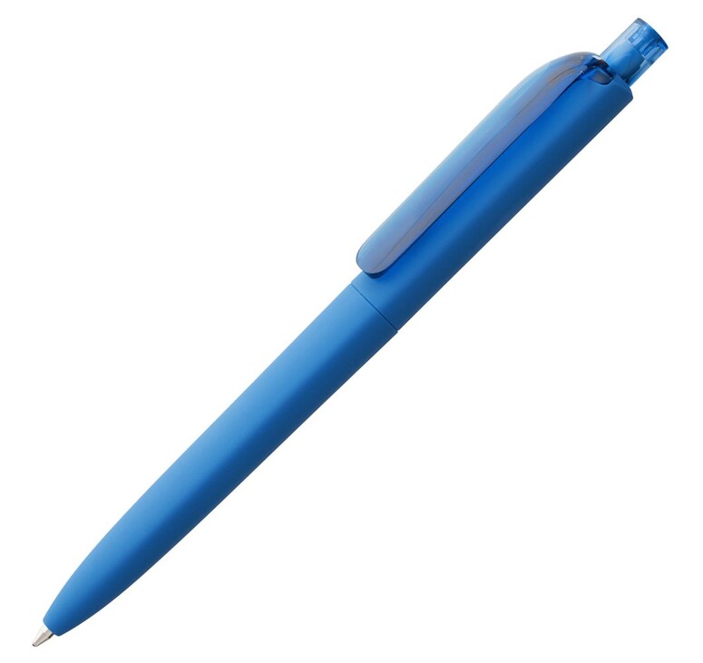 Ручка шариковая Prodir DS8 PRR-T Soft Touch, голубая