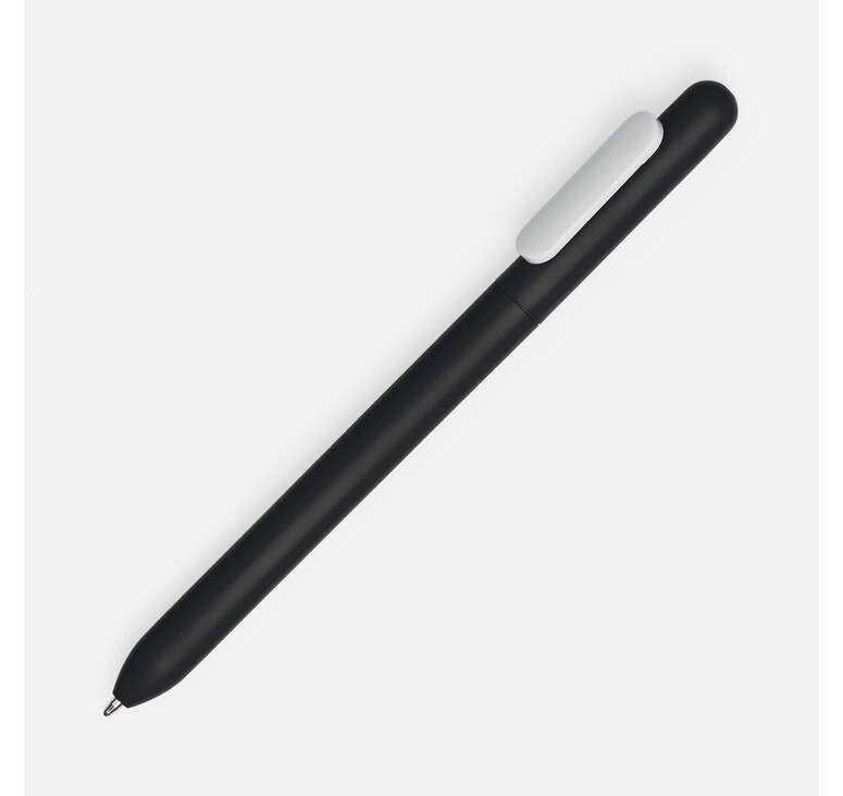 Ручка шариковая Swiper Soft Touch, черная с белым