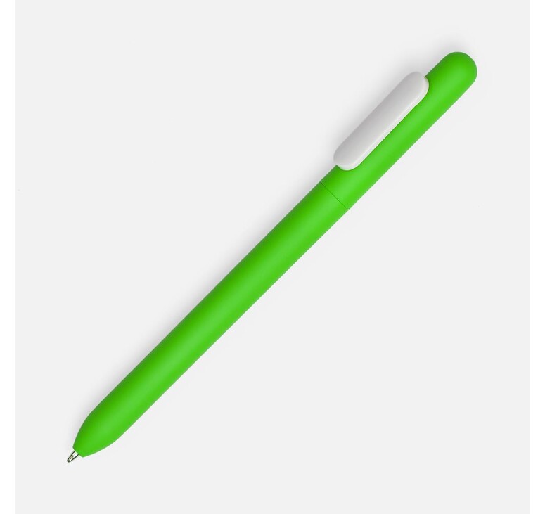 Ручка шариковая Swiper Soft Touch, зеленая с белым