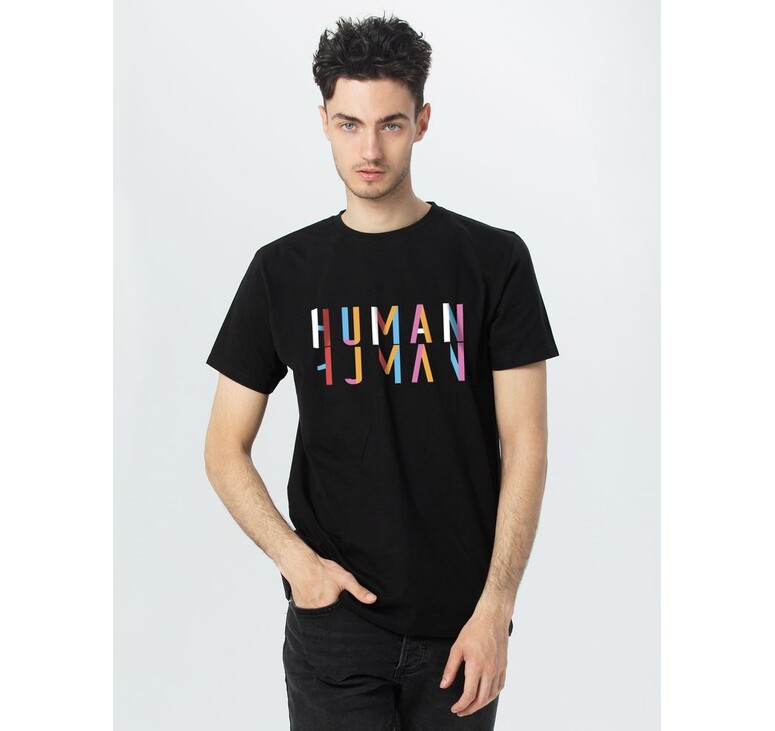 Футболка Human, черная, размер S
