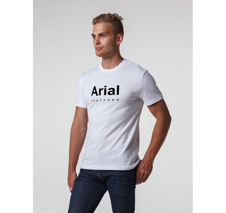 Футболка Arial обитания, белая, размер S