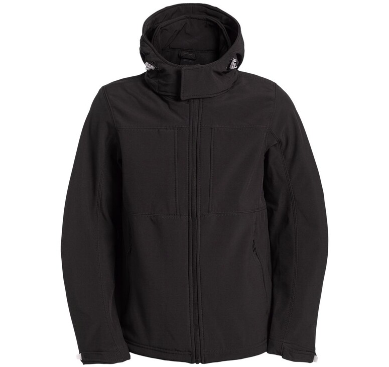 Куртка мужская Hooded Softshell черная, размер S