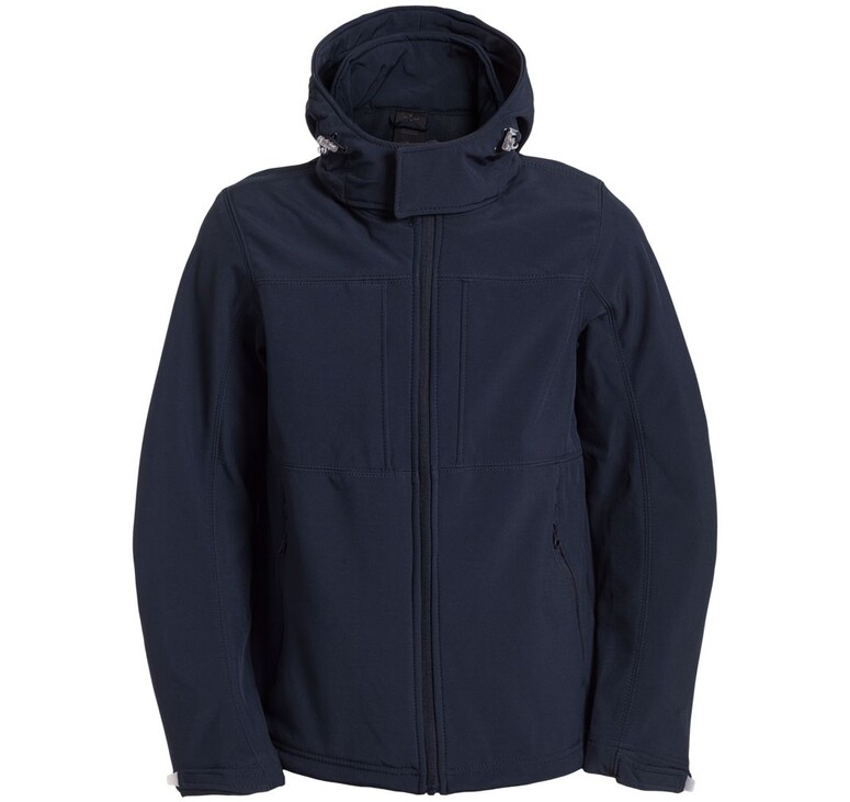 Куртка мужская Hooded Softshell темно-синяя, размер M