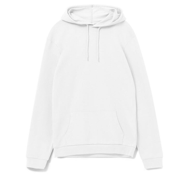 Толстовка с капюшоном унисекс Hoodie, белая, размер S