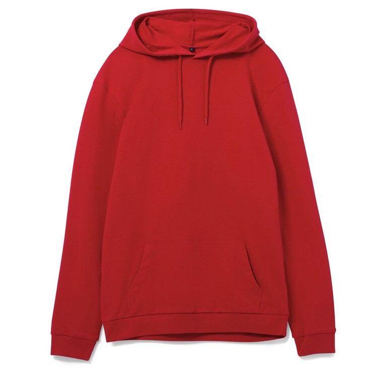 Толстовка с капюшоном унисекс Hoodie, красная, размер S