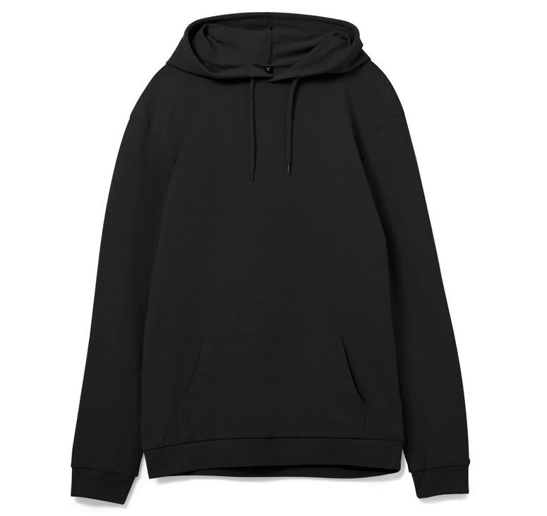 Толстовка с капюшоном унисекс Hoodie, черная, размер L