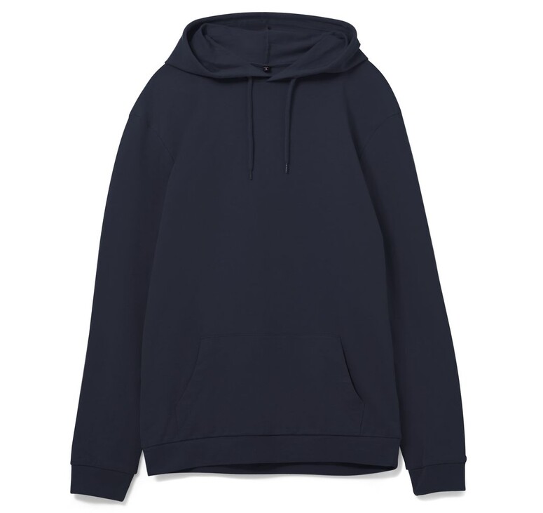 Толстовка с капюшоном унисекс Hoodie, темно-синяя, размер S