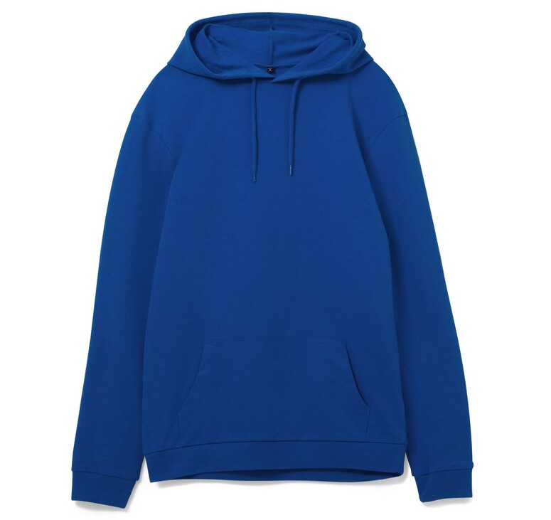 Толстовка с капюшоном унисекс Hoodie, ярко-синяя, размер S