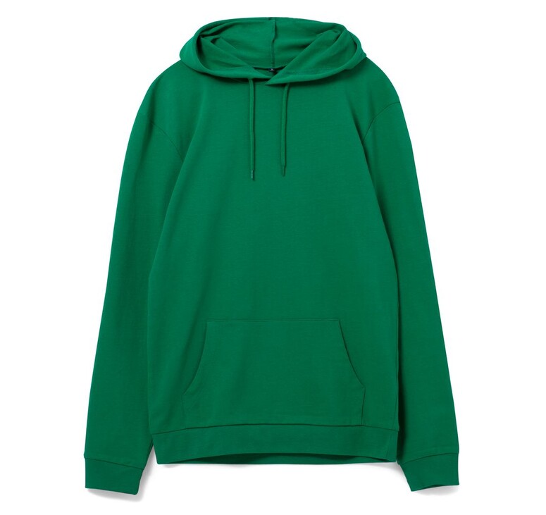 Толстовка с капюшоном унисекс Hoodie, зеленая, размер S