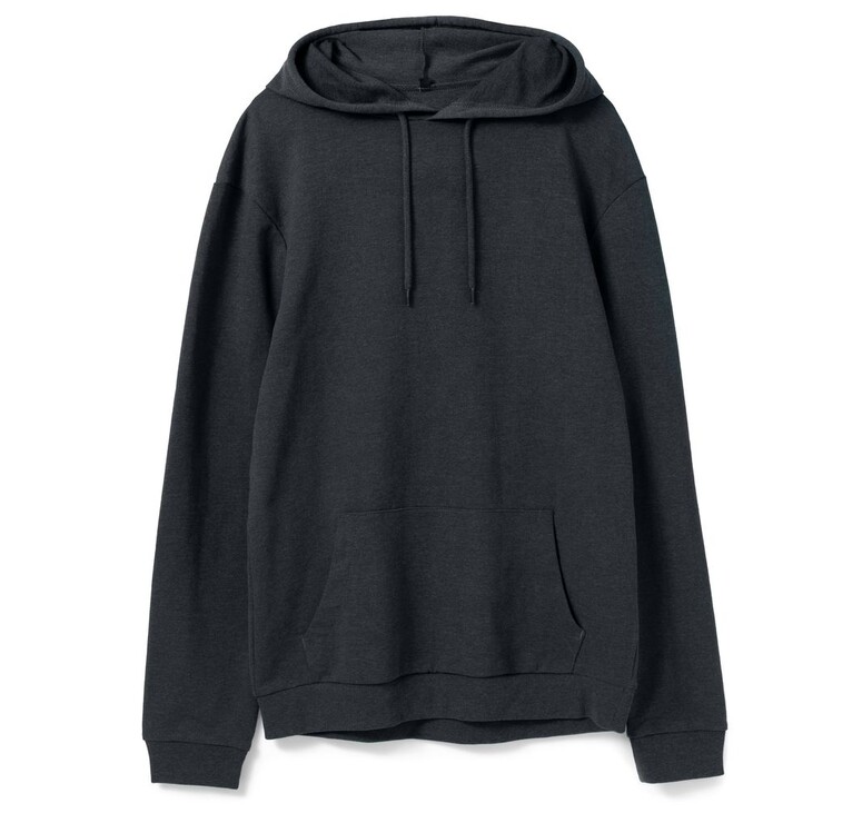Толстовка с капюшоном унисекс Hoodie, темно-серая, размер S
