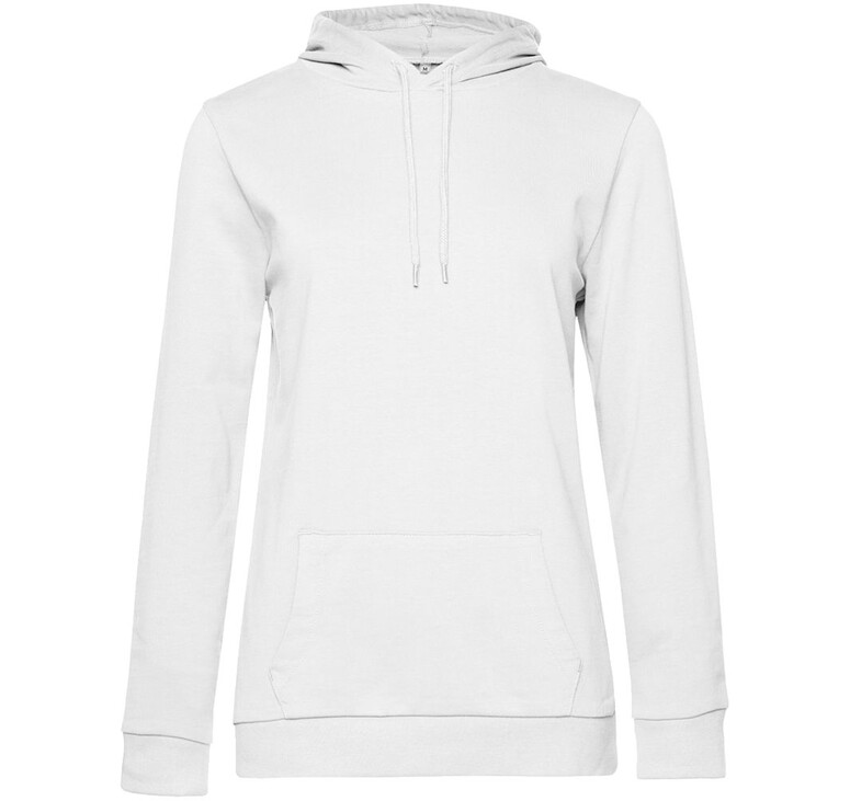 Толстовка с капюшоном женская Hoodie, белая, размер L