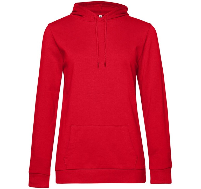 Толстовка с капюшоном женская Hoodie, красная, размер XXL