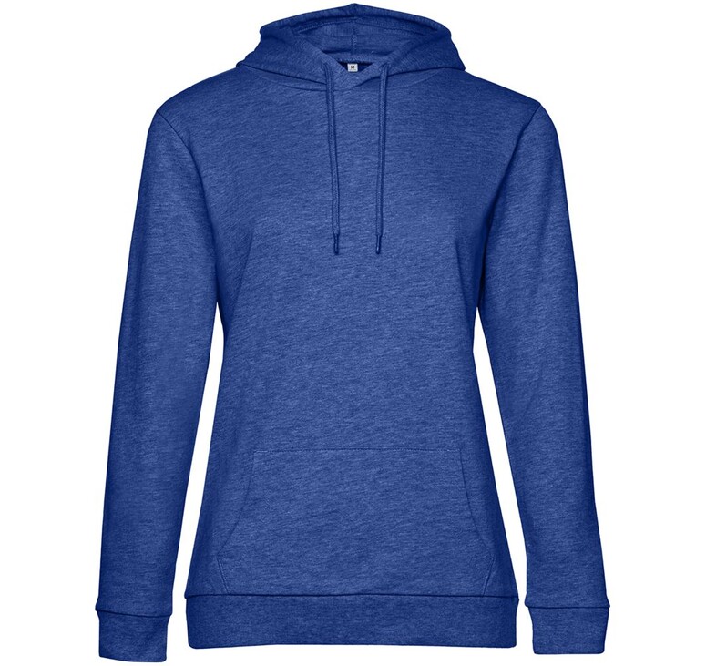 Толстовка с капюшоном женская Hoodie, ярко-синий меланж, размер L