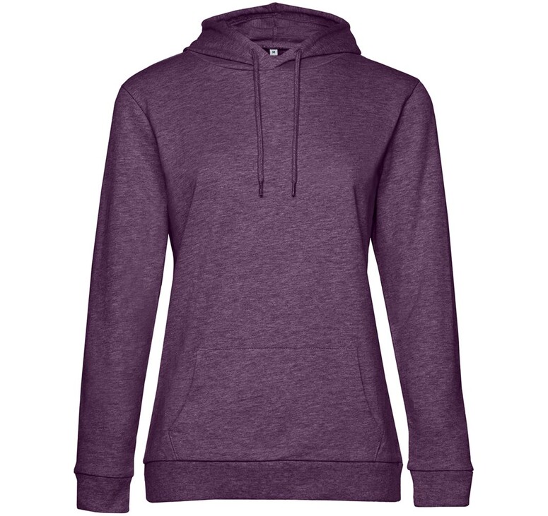 Толстовка с капюшоном женская Hoodie, фиолетовый меланж, размер L