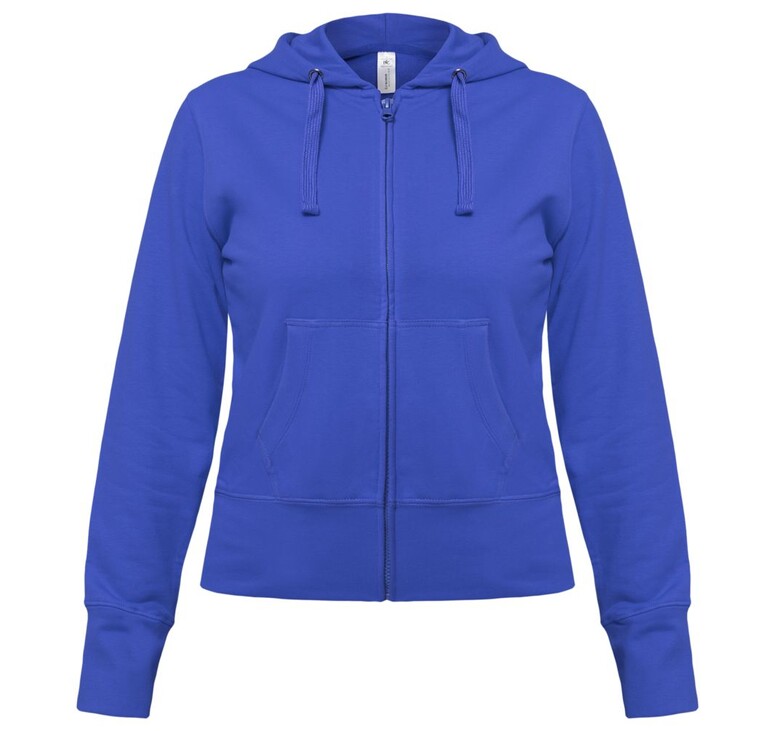 Толстовка женская Hooded Full Zip ярко-синяя, размер L