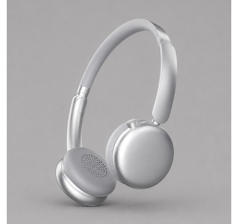Беспроводные накладные наушники Stereo Light, BT 5.4, 300 мАч, cеребристый, Deppa