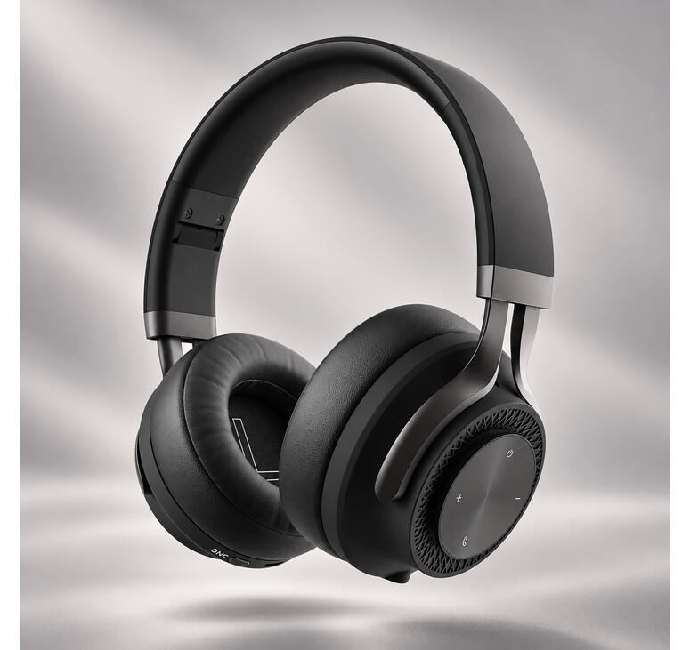 Беспроводные накладные наушники Stereo Style ANC , BT 5.0, ANC, 500мАч, черный, Deppa
