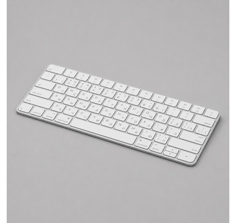 Беспроводная клавиатура Air Keyboard для MAC, Windows, 500 мАч, алюминий, белый, Deppa
