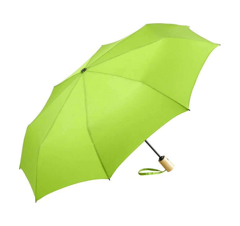 Зонт складной 5429 ÖkoBrella из бамбука, полуавтомат, лайм