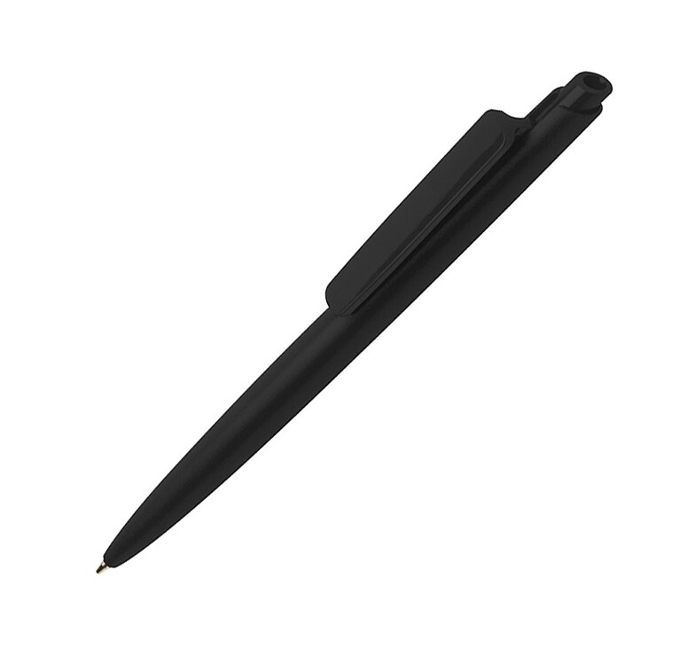 Ipe шариковая ручка RCS из переработанного материала (синие чернила) - Черный