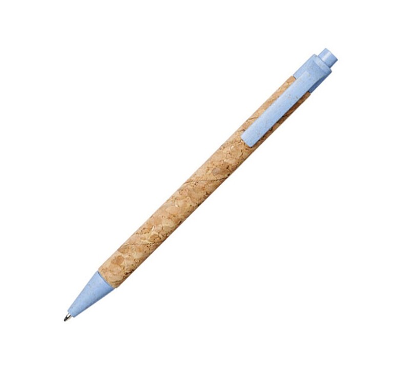 Шариковая ручка Midar из пробки и пшеничной соломы, cиний