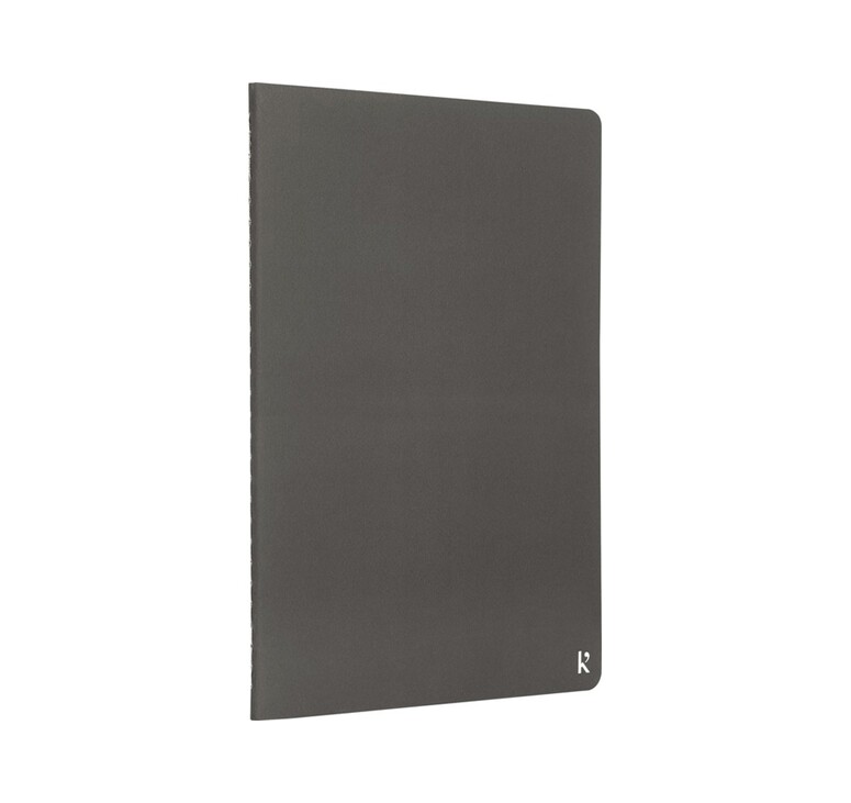 Комплект из двух блокнотов Karst формата A5 с листами из каменной бумаги, slate grey