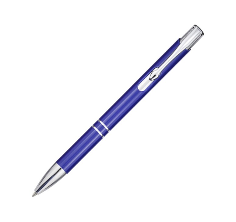 Шариковая ручка Moneta из переработанного алюминия - Ярко-синий