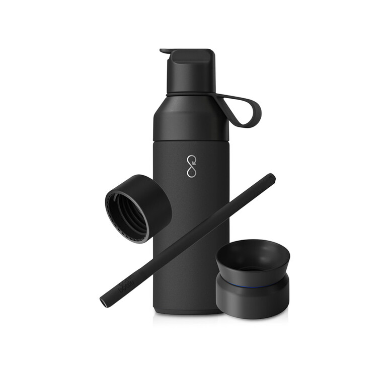 Подарочный набор Ocean Bottle 3-в-1 объемом 500 мл - Obsidian Black