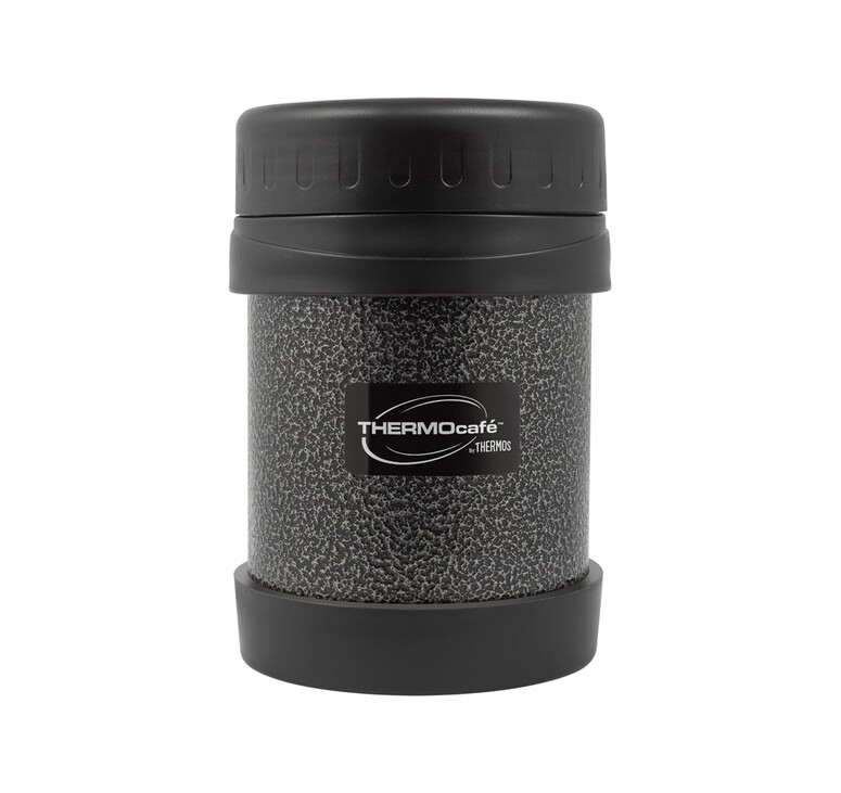 Термос из нерж. стали для еды тм ThermoCafe HAMJNL-350FJ Hammertone Coating, 0.35L, серый