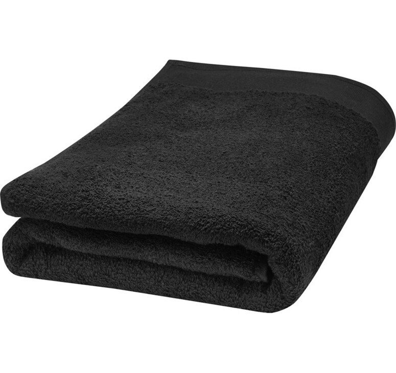 Полотенце для ванны Ellie из хлопка плотностью 550 г/м2 и размером 70x140 см, черный