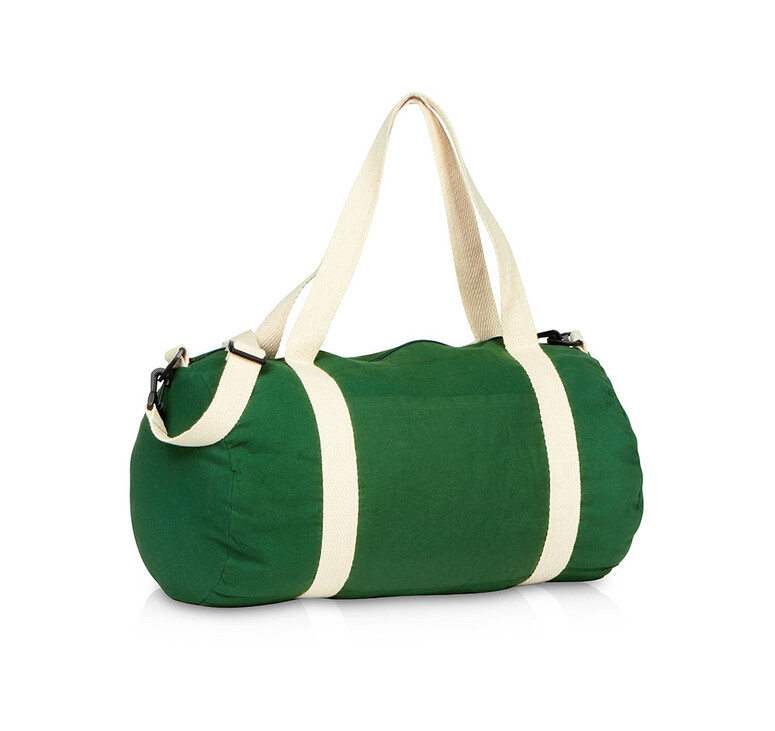 Хлопковая сумка Barrel Duffel, зеленый/бежевый